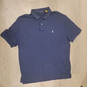 Ralph Lauren Men's Navy Blue Polo Golf Shirt with Embroidered Logo Size XL